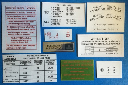 Kit autocollants compartiment - autocollants,