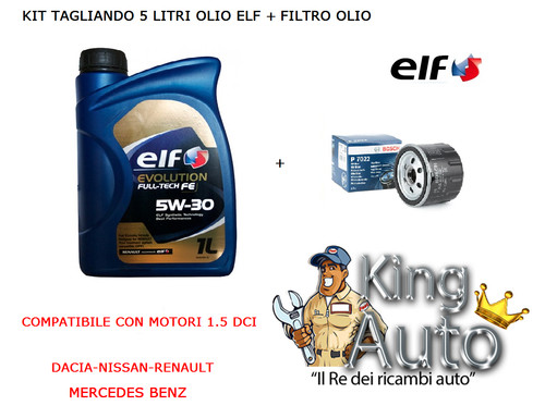 Kit tagliando olio elf - tagliando, 5w30+