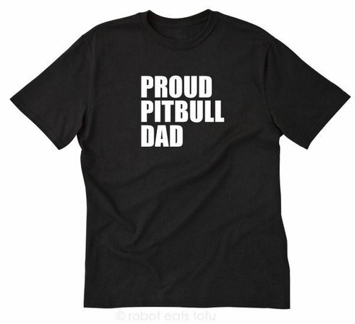 Maglietta proud pitbull dad - proud,