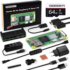 Raspberry Pi Zero 2 W Starter Kit with Rpi Zero 2 W Aluminum Case,64Gb SD Card P