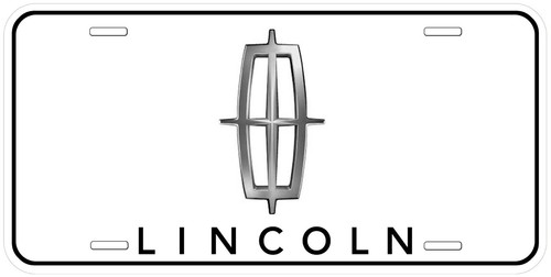 Targa auto lincoln - lincoln, alluminio
