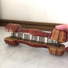 Manubrio A Molle Per Ginnastica Della Mano Vintage Anni ‘60 legno e metallo