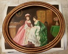 quadro dipinto  SU TELA con cornice  IN LEGNO  classico  FOGLIA ORO 61X71  CM