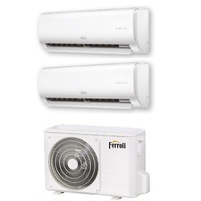 Climatizzatore Ferroli Giada Dual Split 12000+12000 btu 12+12 R32 Inverter WIFI