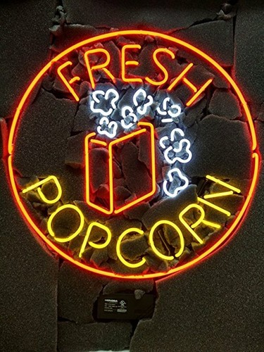 Insegna luminosa neon - insegna, popcorn
