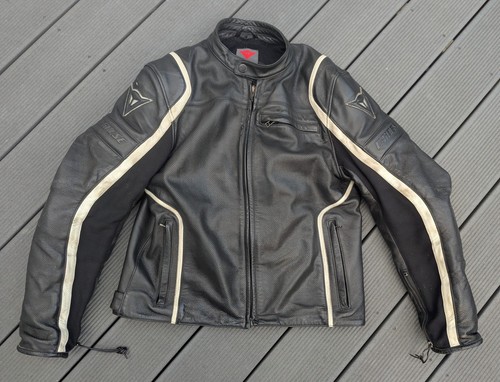Giacca moto pelle - , nera