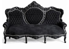 Barocco Divano Nero Panca