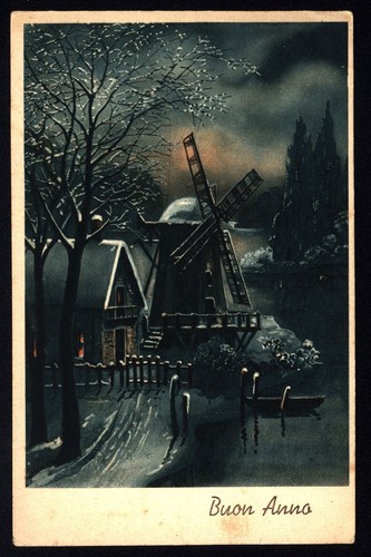 Cartolina buon anno originale - buon,