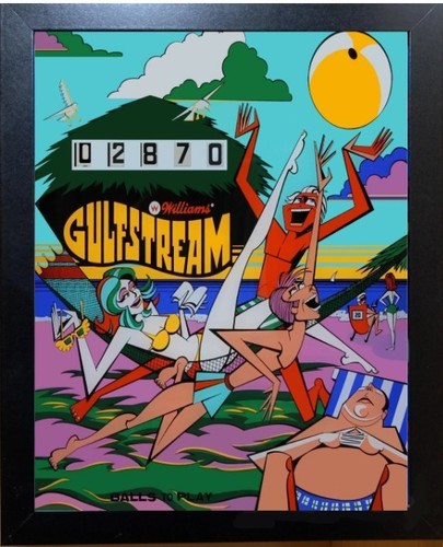 Retro glow pinball art - retro,