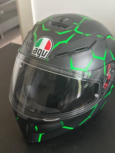 Casco agv integrale - agv, nero/verde