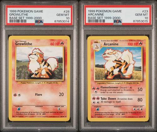 Sequential psa growlithe - psa, 10