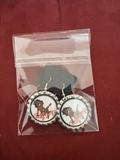 1" Bottle Cap Image Earrings ~
