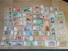 Lotto 5 Nr 50 Banconote Mondiali Differenti Tutte In Fior Di Stampa