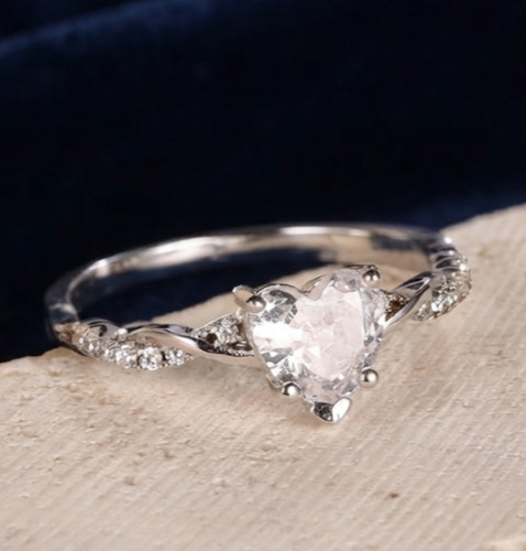 Anello promessa moissanite