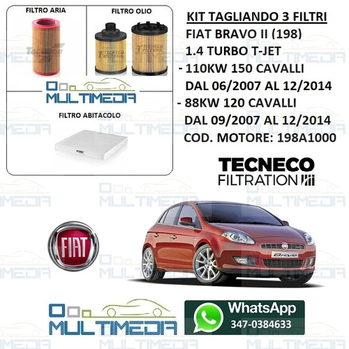 Kit tagliando filtri tecneco - filtri,