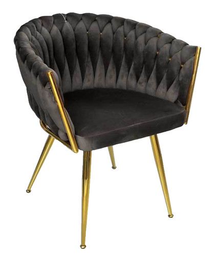 Poltrona velluto nera sedia - poltrona,