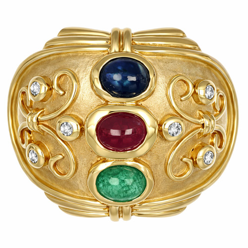 Ring 14k yellow gold - -,