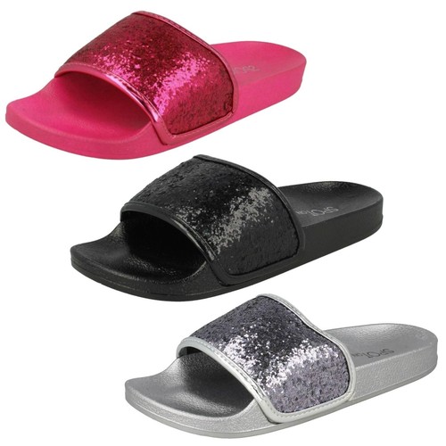 Pantofole glitter piatte - pantofole,