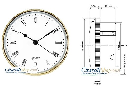 Orologio incasso calotta - orologio,