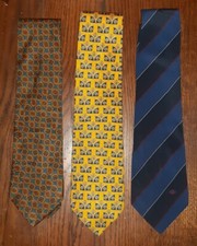 Gucci Valentino Givenchy Lotto  di 3 Cravatte Vintage  Pura Seta Italy Moda