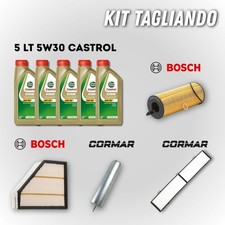 KIT FILTRI BOSCH BMW SERIE 1 118D 120D E81 E82 E87 E88 + OLIO CASTROL 5W30 LL