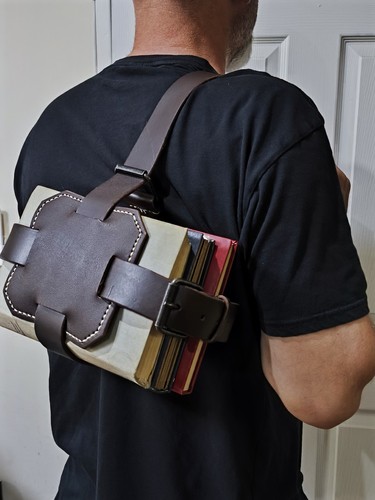 Handmade real leather book - leather,