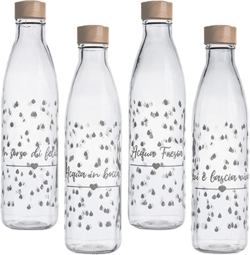 Set bottiglie vetro - set, 4