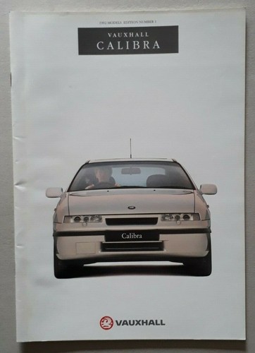 Brochure vauxhall calibra 1992 - vauxhall,