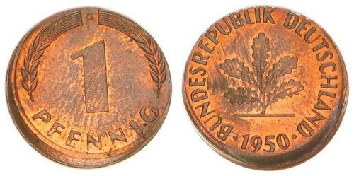 Germania pfennig 1950 j - pfennig,