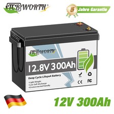 Batteria al litio 12V 300Ah LiFePO4 6000-15000 cicli 200A BMS per camper barca