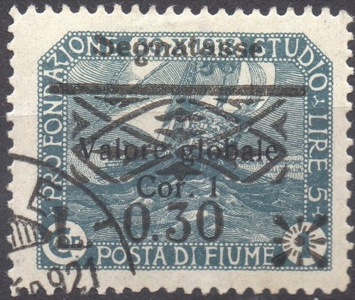 Fiume 1921 segnatasse - 1921,