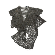 Sarah Pacini cardigan asimmetrico a rete maglia aperta maglione mantello