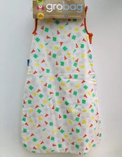 Grobag bambino 0-6 mesi 1 tog cotone bianco arancio verde forme colori vivaci