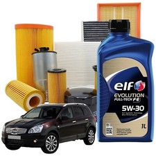 Kit Tagliando Nissan Qashqai J10 5 Litri Elf 5w30 4 Filtri Dal 2007 1.5 Dci