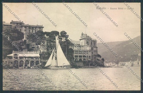 Genova rapallo barca cartolina - rapallo,