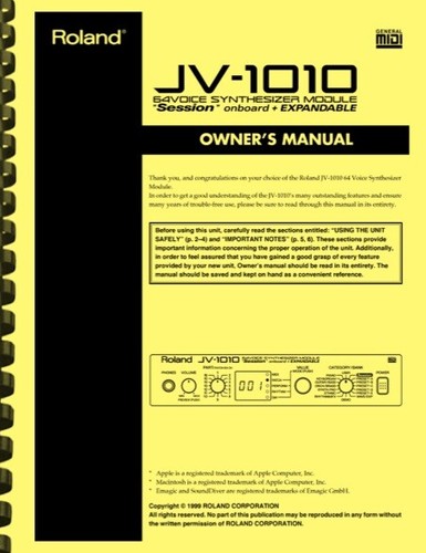 Roland 1010 modulo - jv-1010,