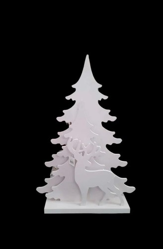 Silhouette albero con renna - , in