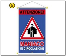 LOCANDINA SEXY MANIACO IN CIRCOLAZIONE SCHERZO COMPLEANNO CELIBATO SHOP HOT DOR5