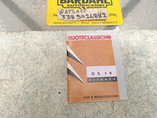 Citroen Ds 19- MANUALE uso e manutenzione