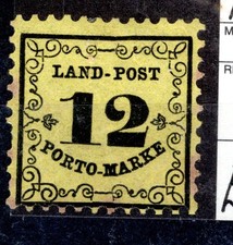 Germania Baviera 1862 sg D41 12k nero/giallo VFU