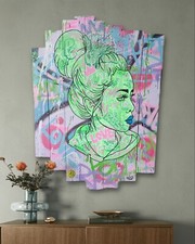 Opera D'arte Res2 Original Dipinto Su Assi Di Legno Stylish 92×69 Cm Street Pop