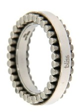 Bliss Anello Uomo Acciaio sferette Metalliche 29 Diamantino NUOVO K11485