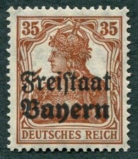 BAVARIA 1919 35pf cioccolato