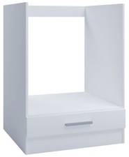 Kontor-Hermsen Mobiletto Sottolavello 60 cm - Mobile da Forno per Fornello da Incasso, Bianco