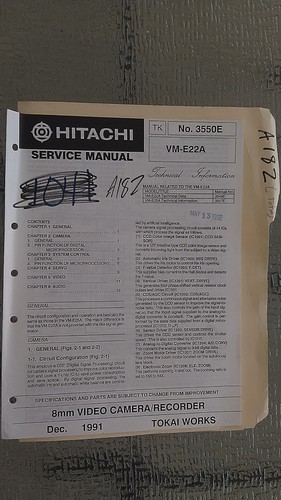 Hitachi e22a manuale di - vm-e22a,