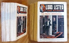 LORD LISTER l'uomo del mistero, 1929/30 - Fascicoli N. 1/70 COMPLETO -SCARPELLI*