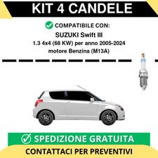 KIT 4 CANDELE per SUZUKI Swift
