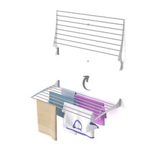 Stendibiancheria da parete, stendino pieghevole a muro in alluminio resistente