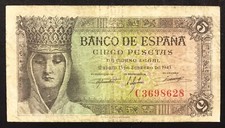 Spain ESPAÑA 5 Pesetas 13 02
