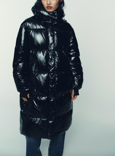 Zara cappotto lungo lucido - cappotto,